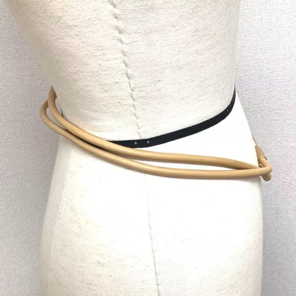 CHANEL CC CC Mark Double belt Leather Brown/Gold main image 4